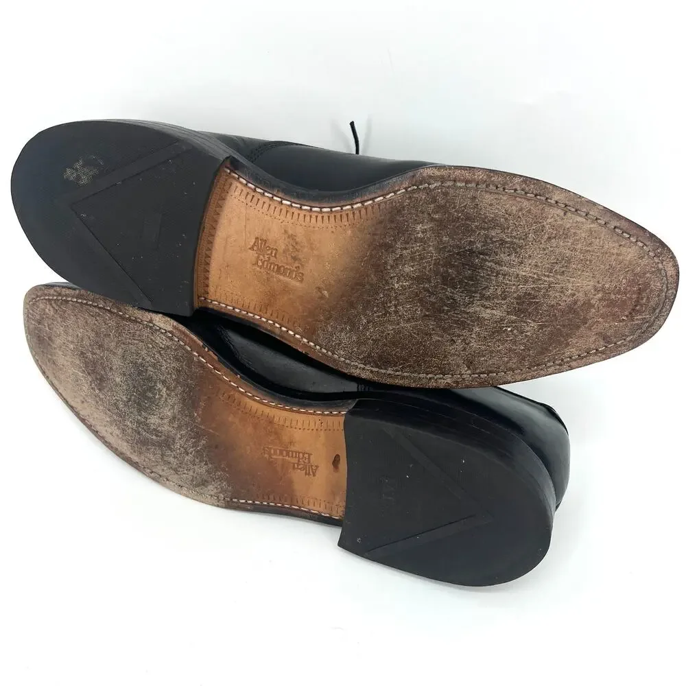 Allen Edmonds Mens Black Byron Leather Dress Shoes Size 9.5 C (narrow) Shoe Tree
